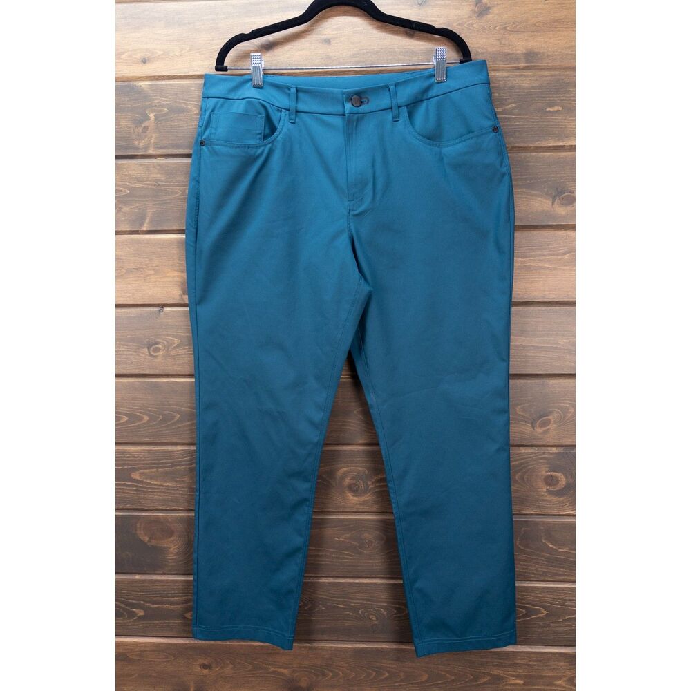 Public Rec Workday Pant Teal Performance Pants Mens Size 35x30 Golf Casual